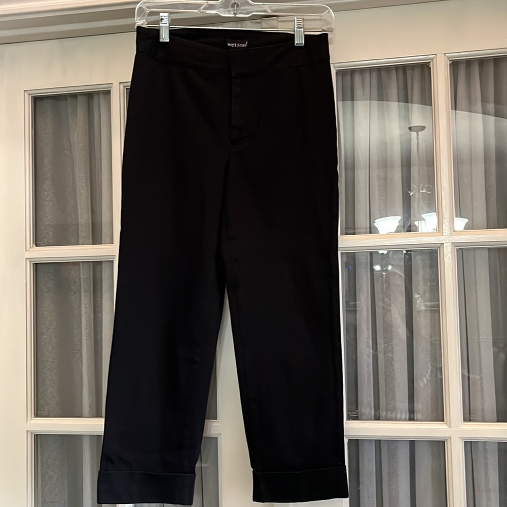 Vintage 90’s wet seal black high waisted cuffed pants Size 3 juniors